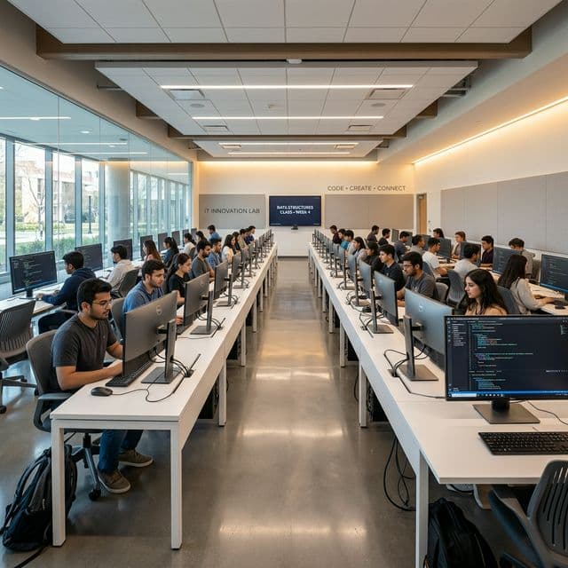 High-tech computer lab